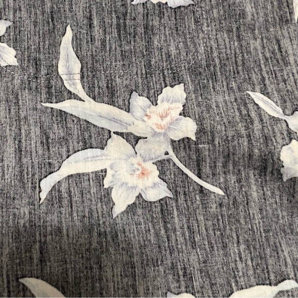 SUNRISE KINGDOM COTTON SOFT RELAXED ORCHIDS PRINT SHIRT SLEEVE BUTTON UP SHIRT - Picture 10 of 10